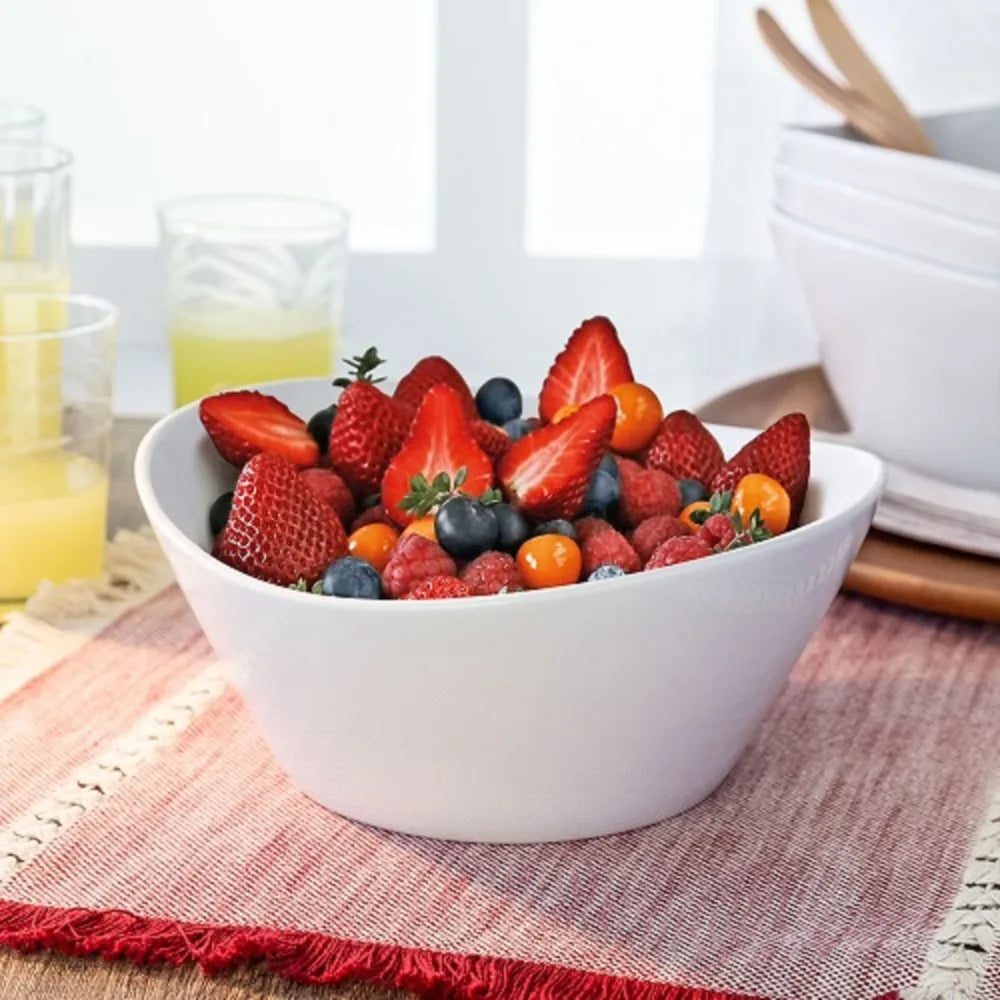 Wave Pattern Ceramic Serving Bowl Set