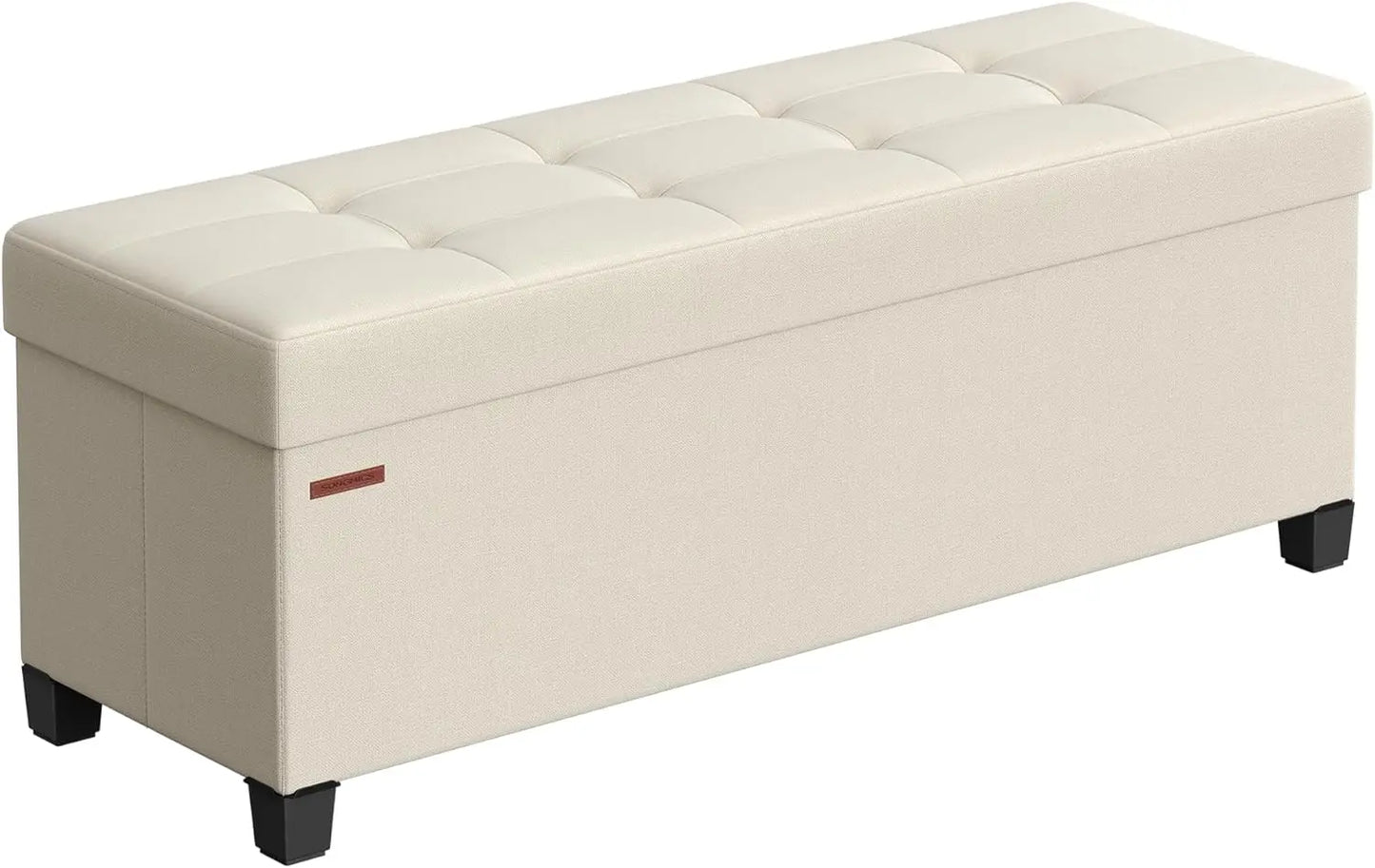 Ottoman Bench, Foldable Foot Rest with Legs