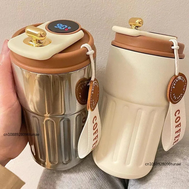LED Temp Display Coffee Cup Stainless Steel Thermo Bottle