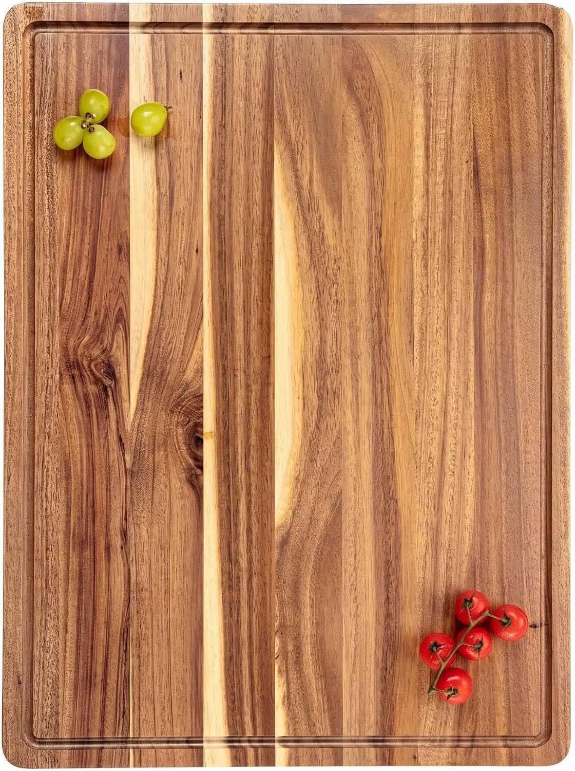 Acacia Wood Cutting Board,  with Juice Groove Thick Solid Wood