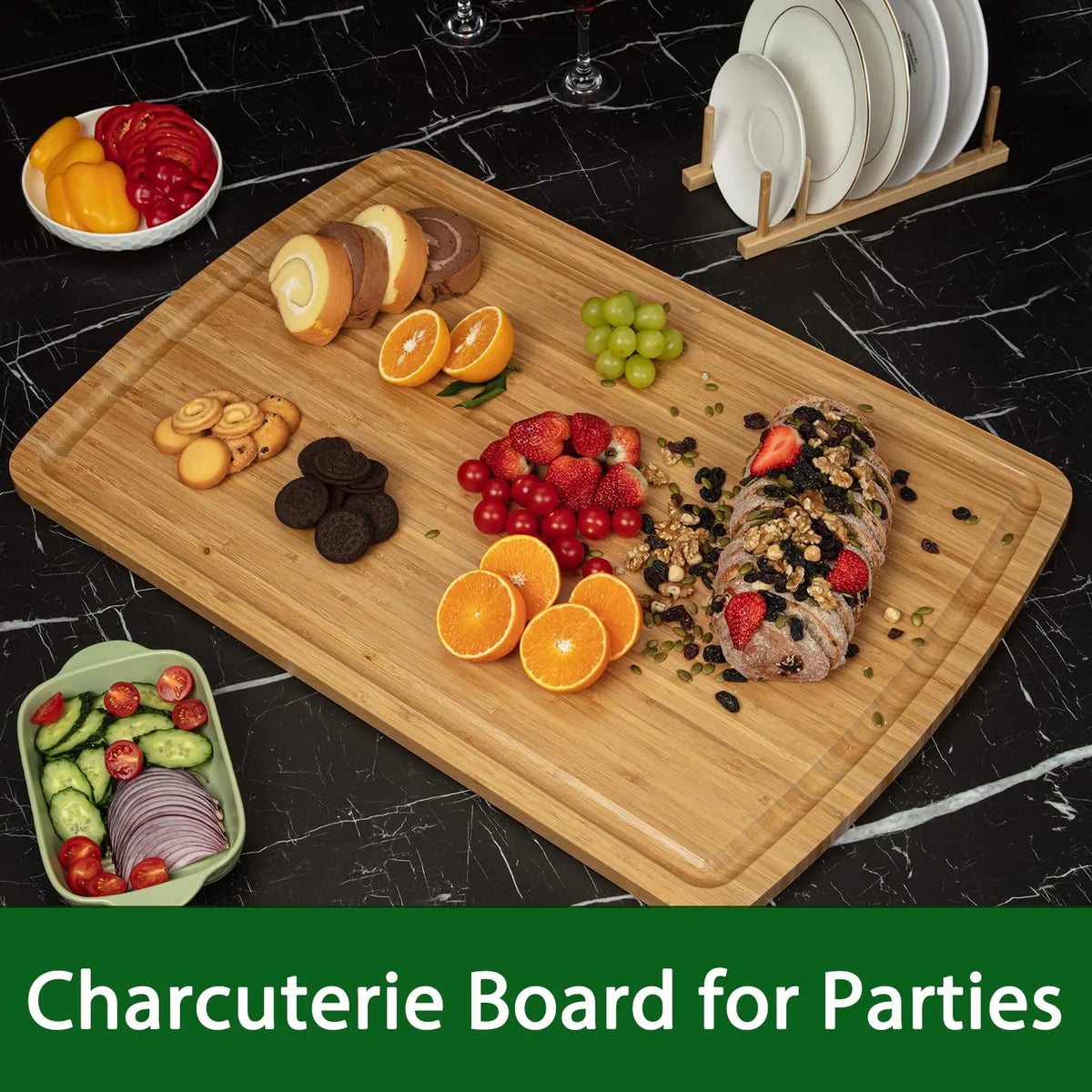 30 x 20 Extra Large Cutting Board, Bamboo Stove Top Cover