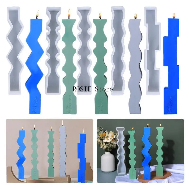 Long Strip Silicone Candle Mold Irregular Cylinder Candle Mold