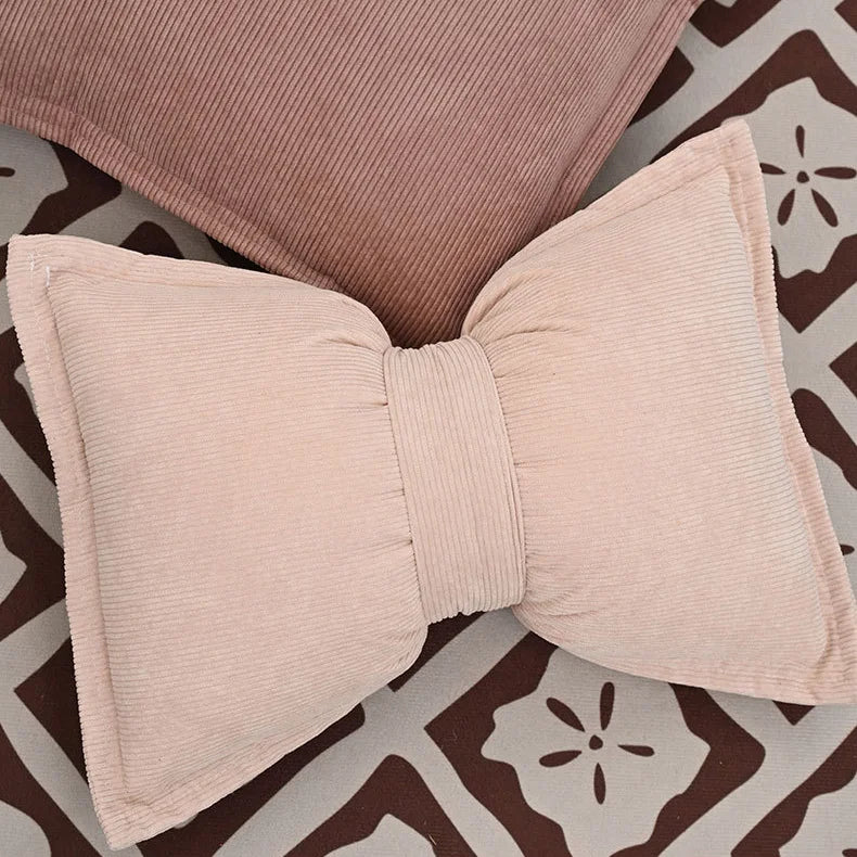 Cute Bow Pillow Soft Plush Cushion Cover