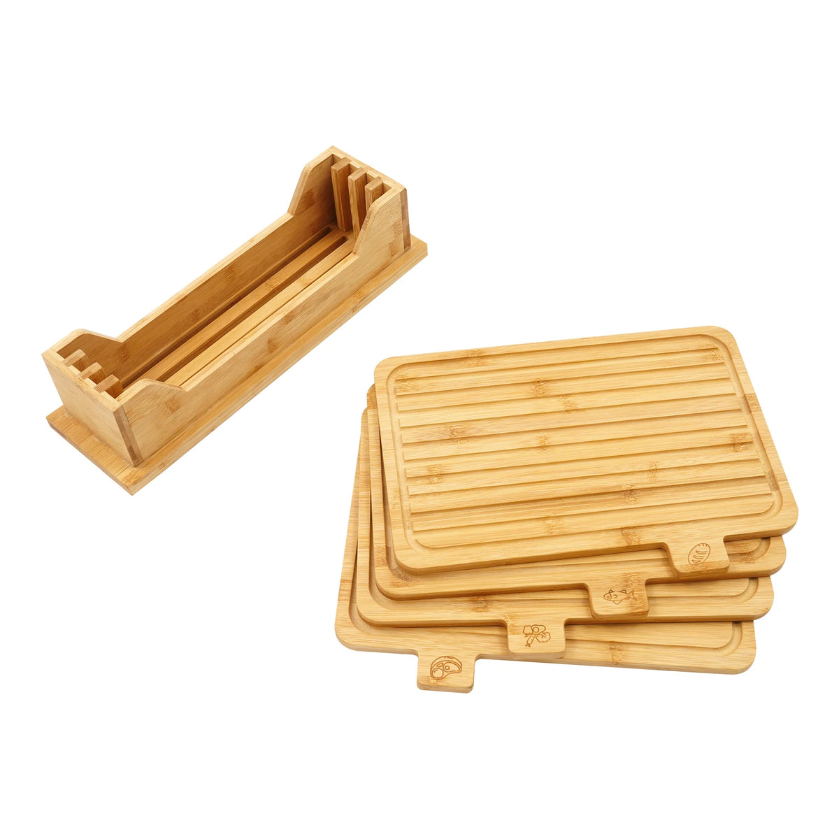 4PCS Wood Cutting Board Set  Charcuterie Available on Both Sides