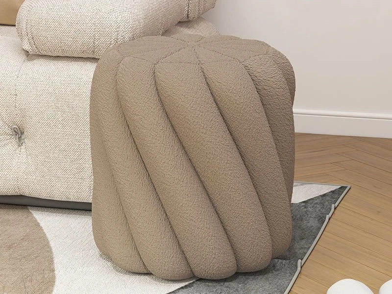Lamb Wool Makeup Stool Chair Circular Specific Stool
