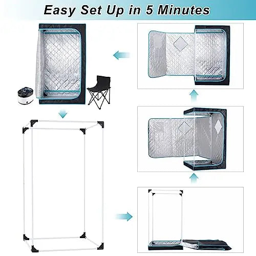 Portable Steam Sauna with 1500W 4L Steamer