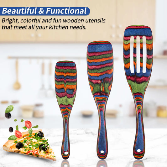 Spurtle Set, Wooden Utensils for Cooking