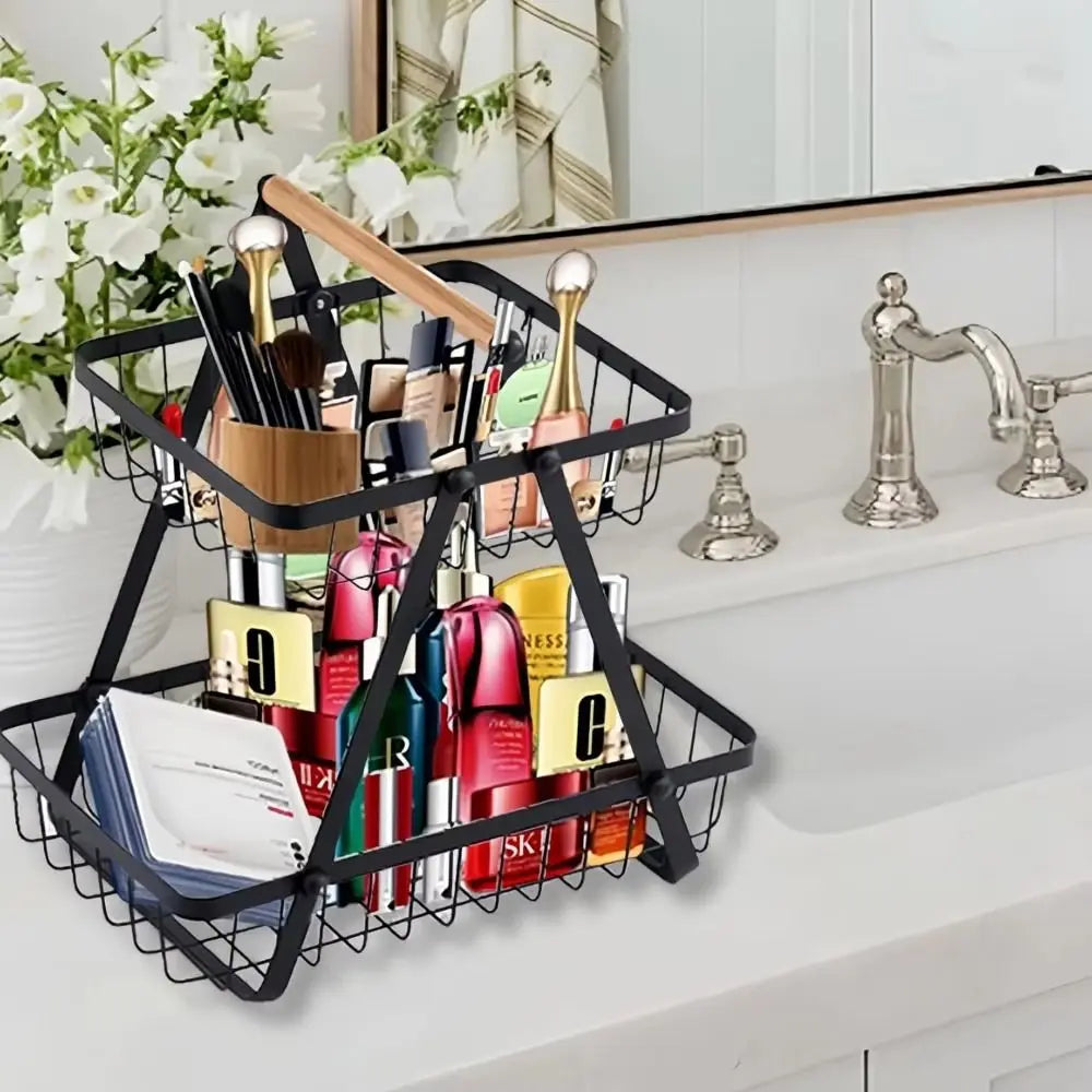2-Tier Design Portable Fruit Basket 3-Tiers