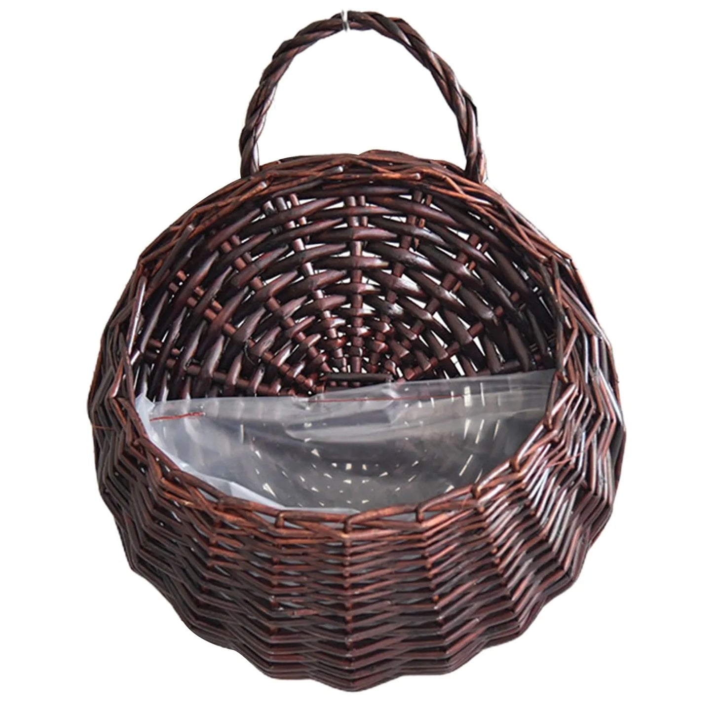 Flower Planter Wall Hanging Wicker Rattam Basket Garden Vine Pot Plants Holder Handmade Woven Hanging Basket Pot De Fleur DéCo