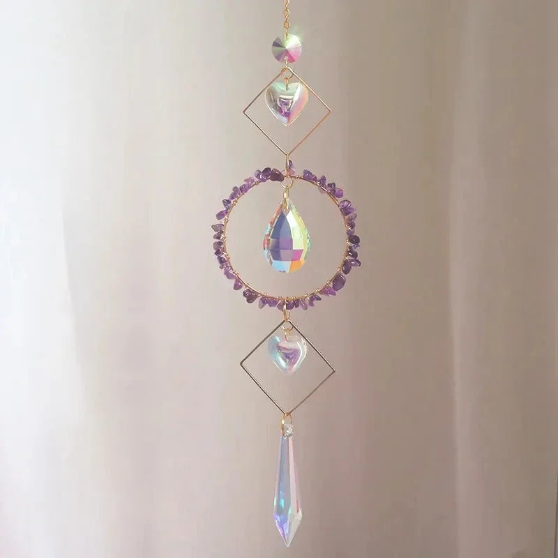 40cm Crystal Wind Chimes Prism Sun Catcher