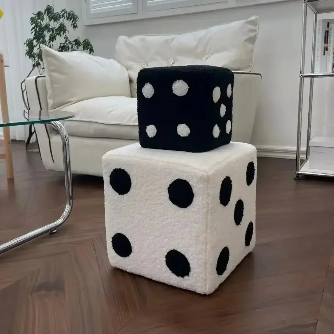 Dice Pouf  Stoo,l Shoe Changing, Low Sitting Pier