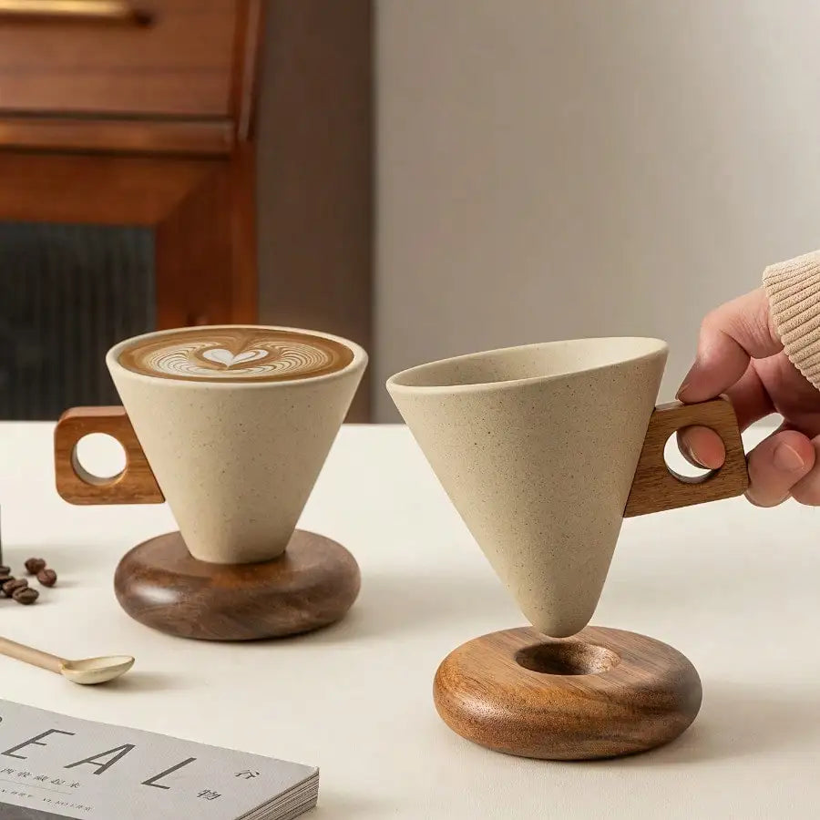 Retro Ceramic Coffee Cup, High-End Cup And Saucer Set