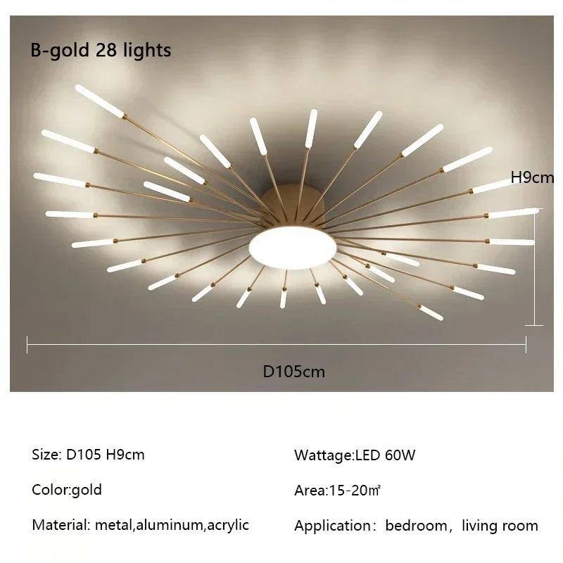 Modern Firework Led Chandeliers Lighting