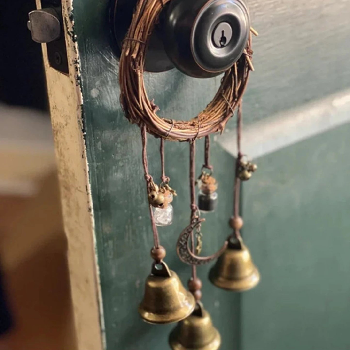 2PCS Handmade Hanging Witch Bell  Wind Chime