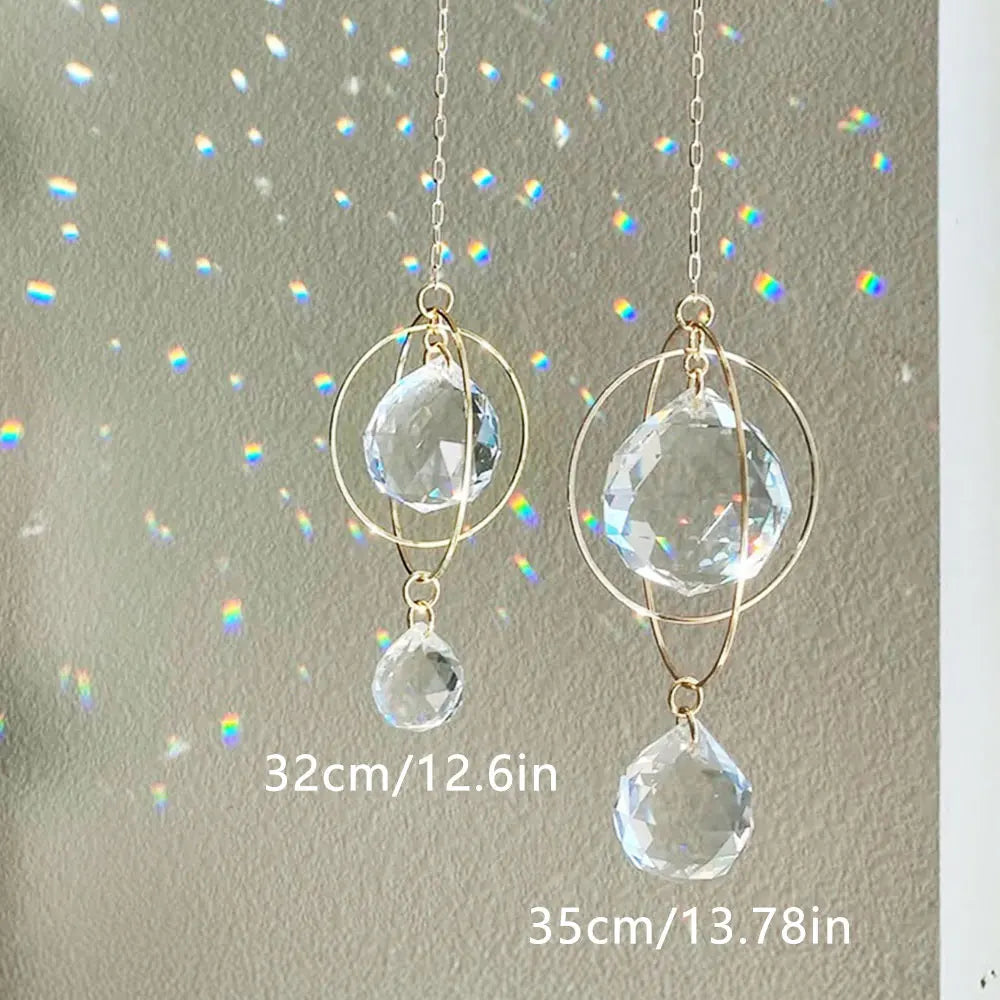 1pc Crystal Sun Catcher Galaxy Metal Ring Crystal Jewelry Sun Catcher