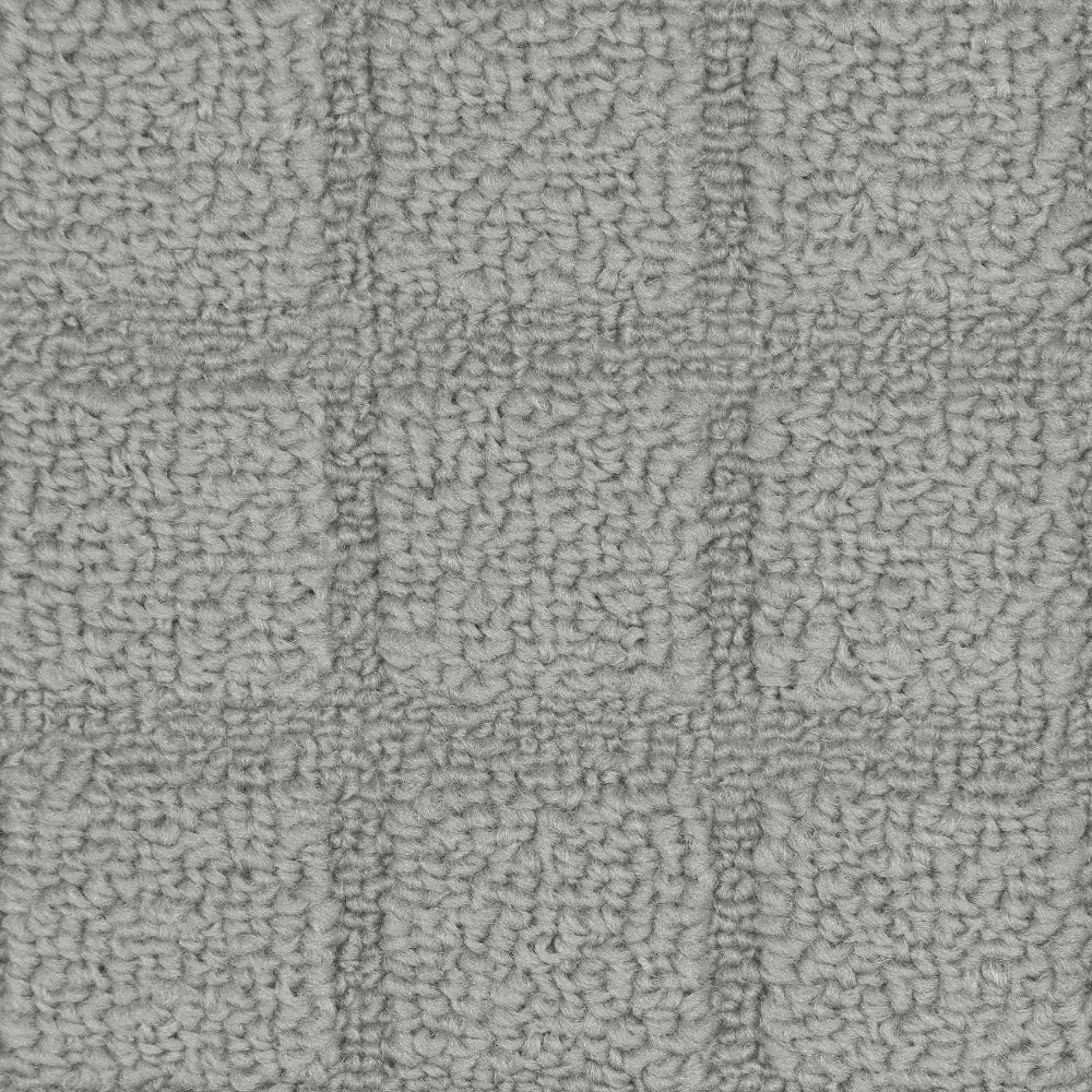 Area Rug Gray Woven Grid Machine Washable