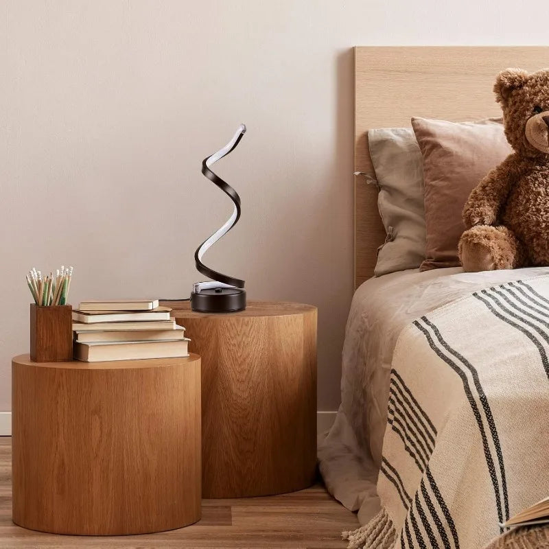 Classic Creative Spiral LED Table Lamp, Dimmable  Adjustable Arm