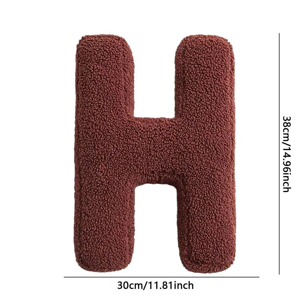 Soft Initial Throw Cushion Plush English Alphabet Pillow A to Z