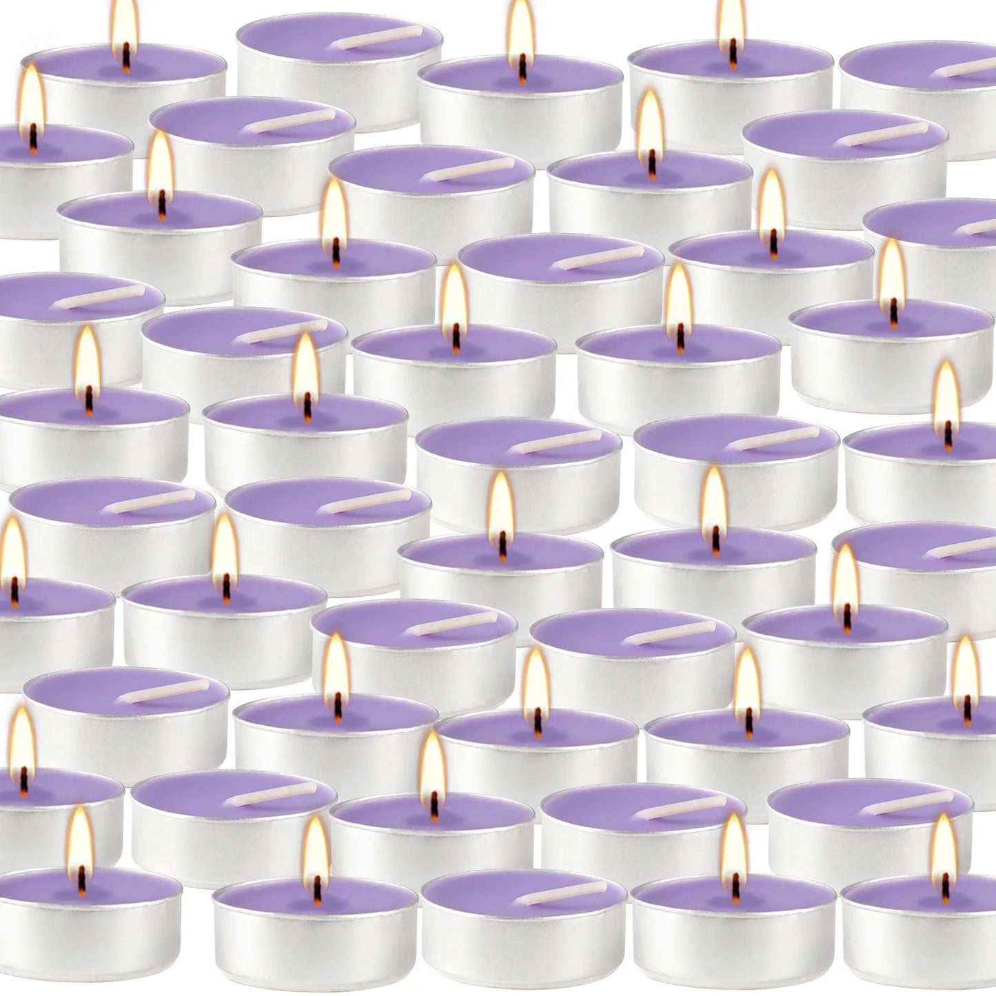 100 Lavender Scented Aluminum Shell Tea Wax, Purple  Lavender