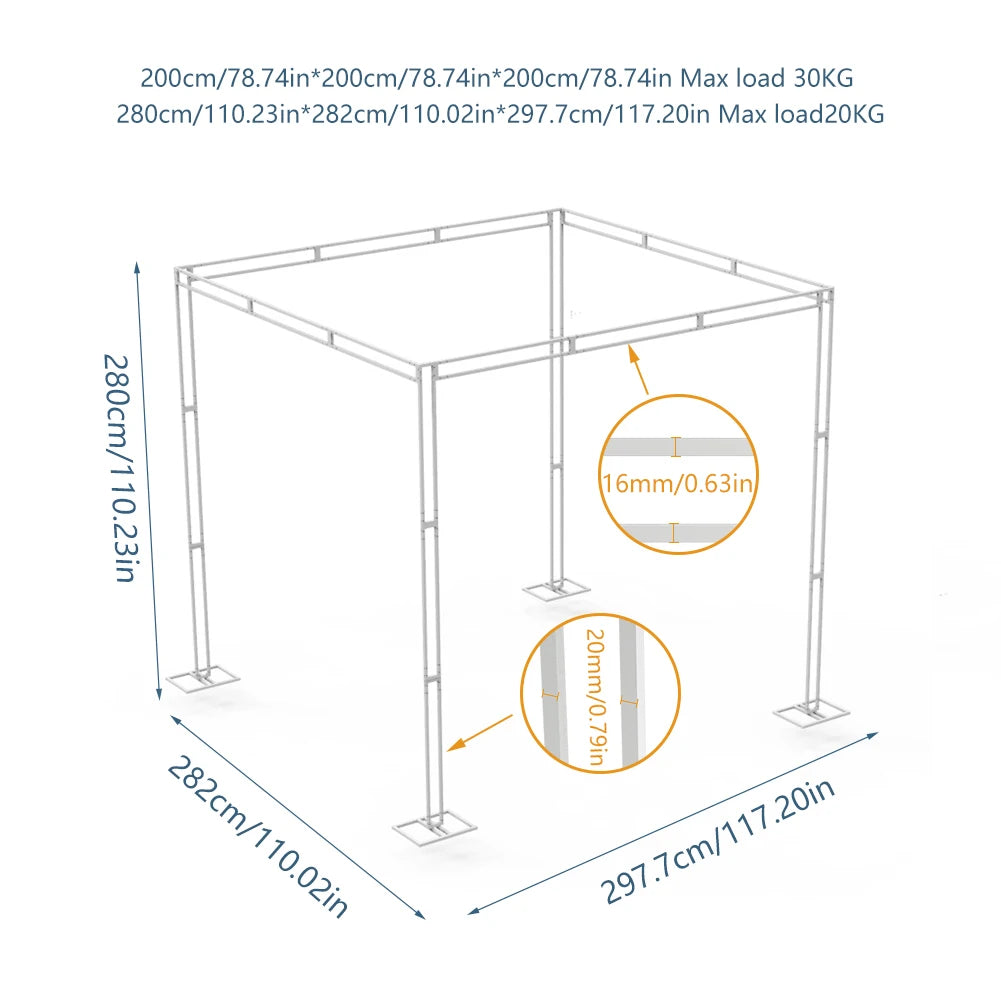 4 Post 10FTx10FT Heavy Duty Outdoor Canopy Tent