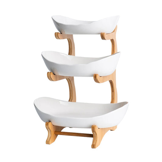 3 Layer Fruit Plate Home Living Room Plastic Snack Dish