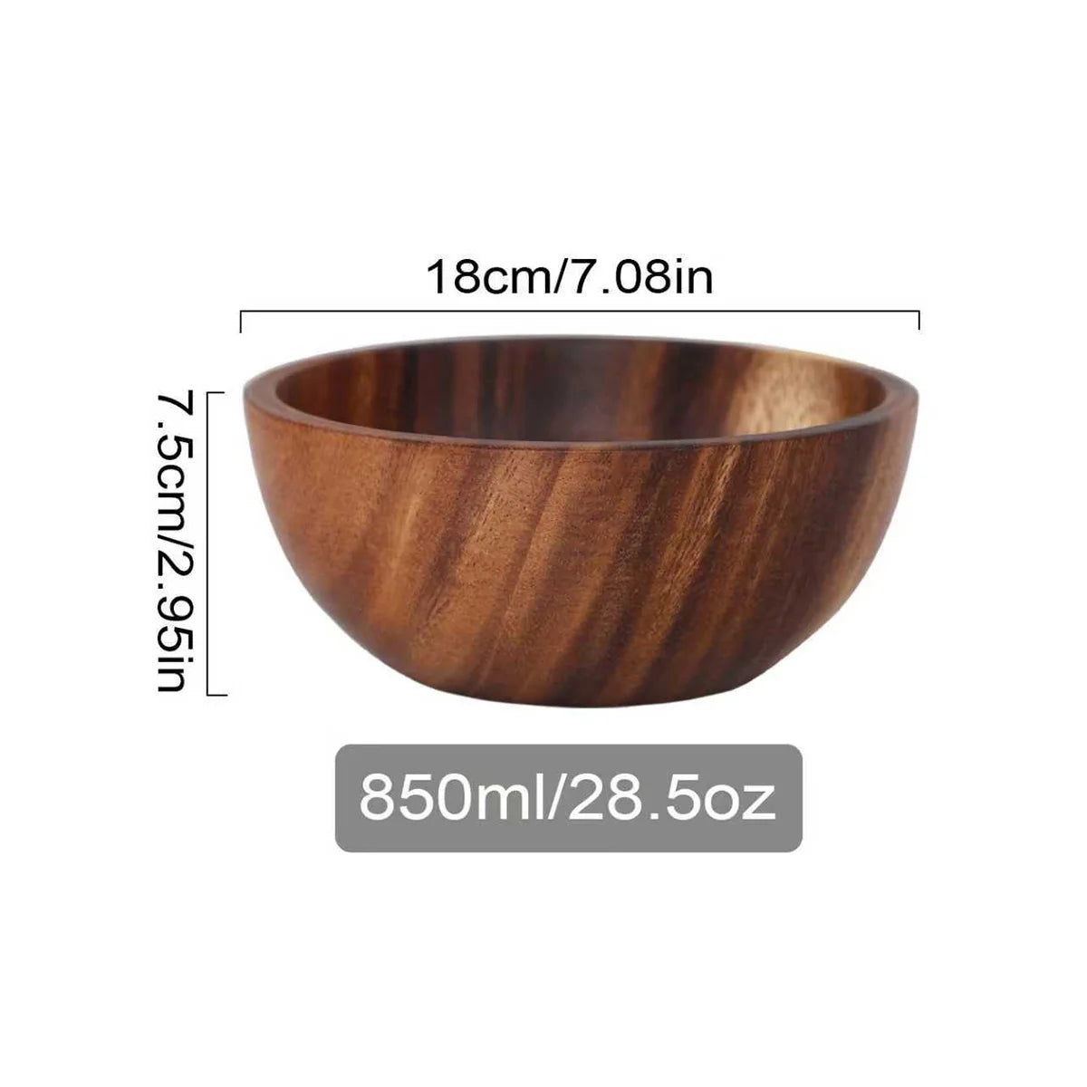 Acacia Wood Multipurpose Serving Bowl for Serving Salads, Snacks, Fruits and more