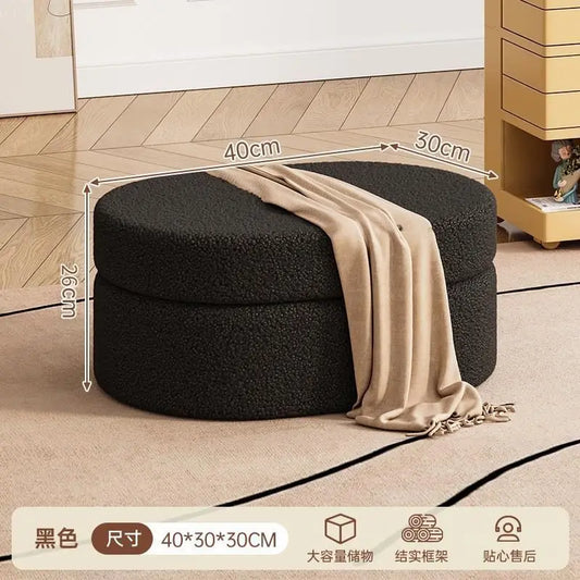 Small Stool Storage Box Hidden Storage Vanity Bench