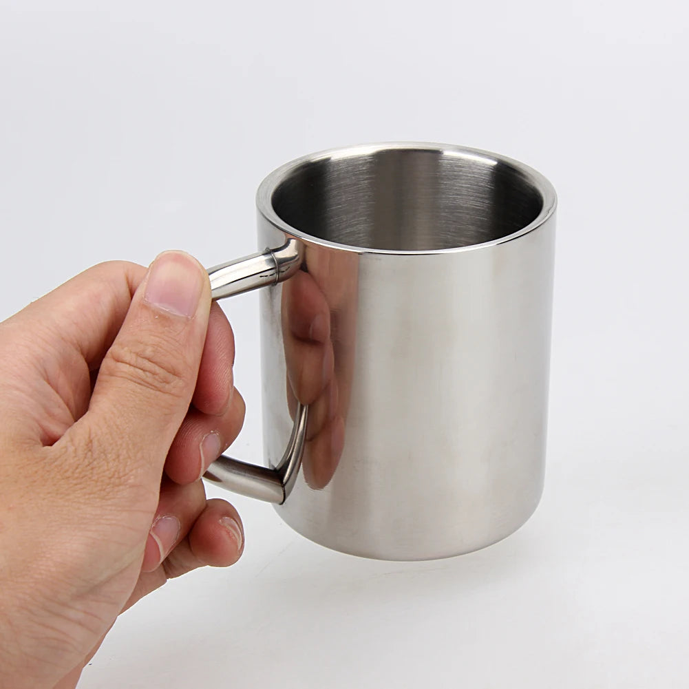 1-5PCS Stainless Steel Mug Cups 220ml Coffee Wine Beer