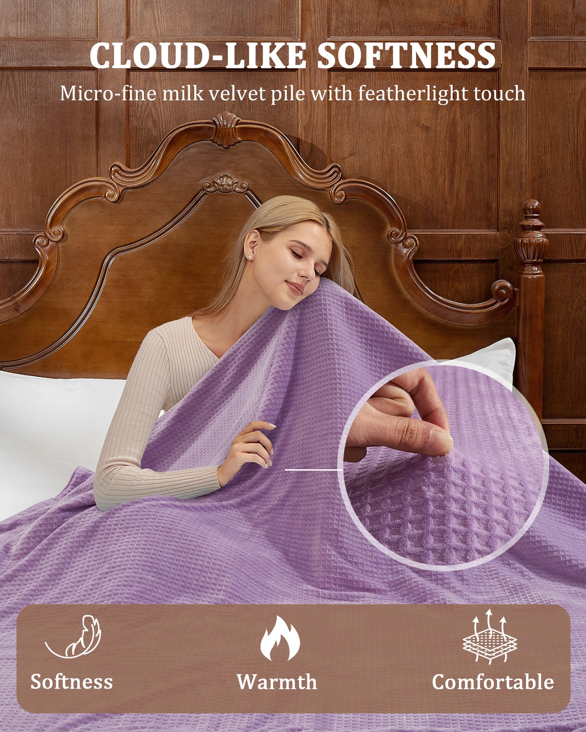 Dual Control Heated Blanket, Fast Warming Electric Blanket, 4 Heat Levels,