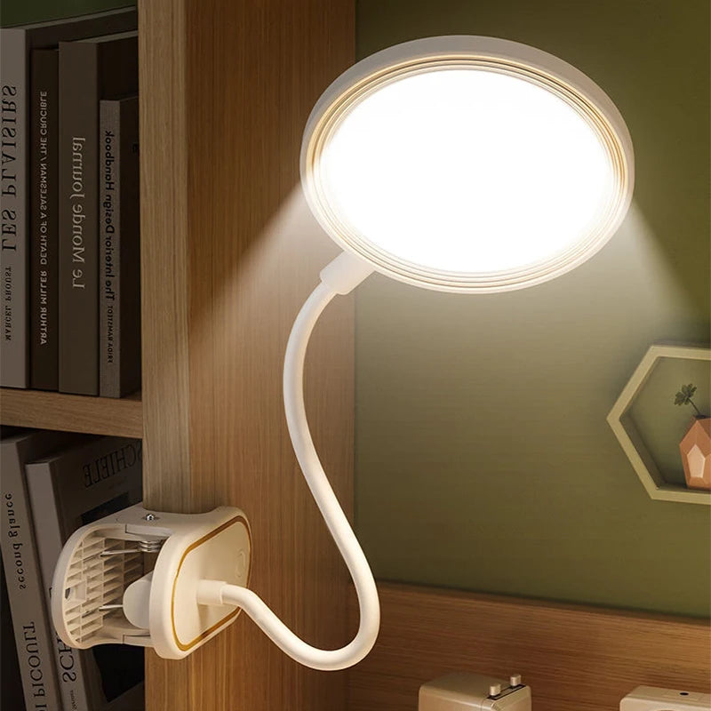 Table Lamp USB Rechargeable Clip Bed LED Touch 3 Modes
