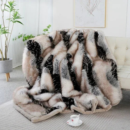 A1 Luxury Faux Fur Blanket  fluffy blankets throws