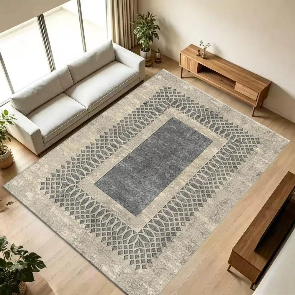 Neutral Modern Rug, Soft & Comfortable, Easy to Maintain, Machine Washable