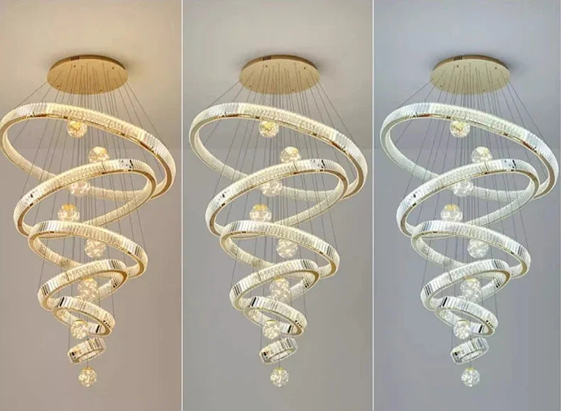 Modern home decoration crystal chandelier, stair Pendant lamp, living room Pendant lights, interior lighting