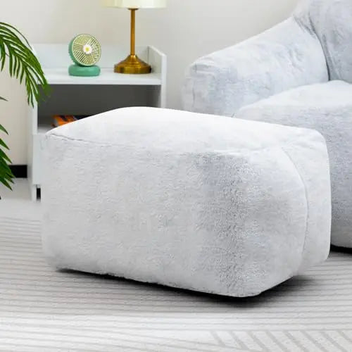 15inch H Bean Bag Ottoman Pouf  6.6LB Memory Foam Filled