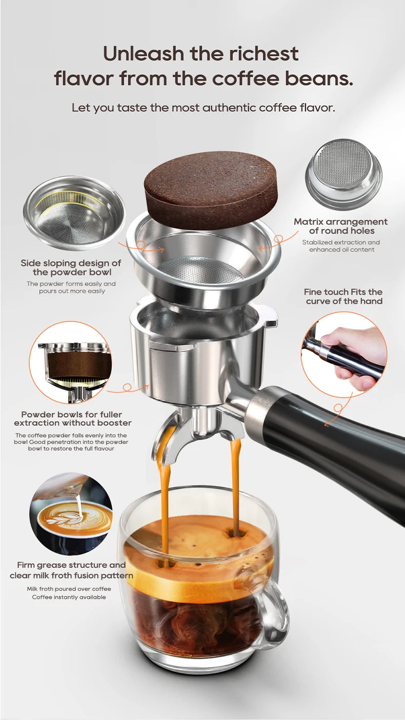 HiBREW 20Bar Semi Automatic Espresso Coffee Machine