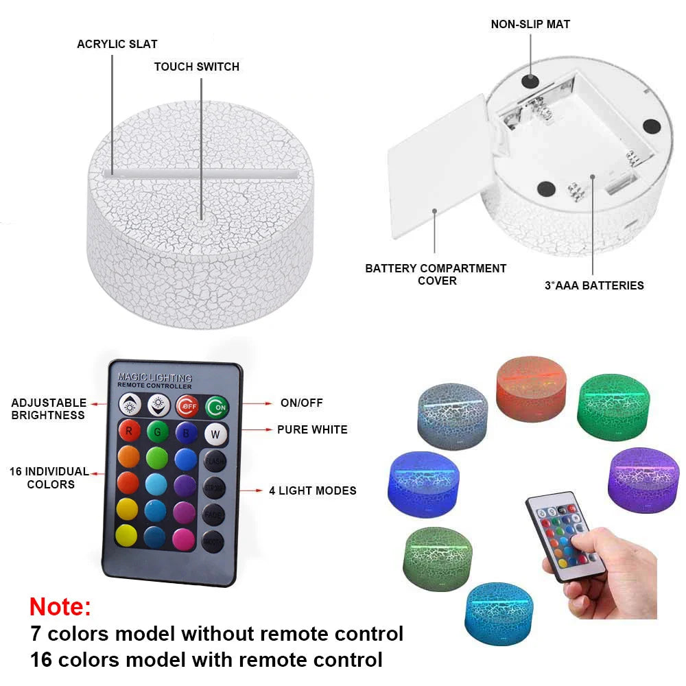Mountain Bike Night Light LED USB 16 color - Remote Room