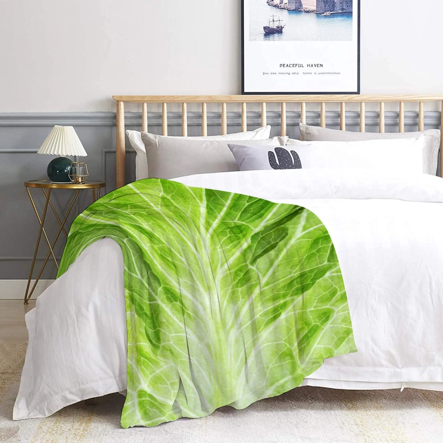 Throw Blanket Lettuce Blanket Super Soft Fuzzy Plush Blanket