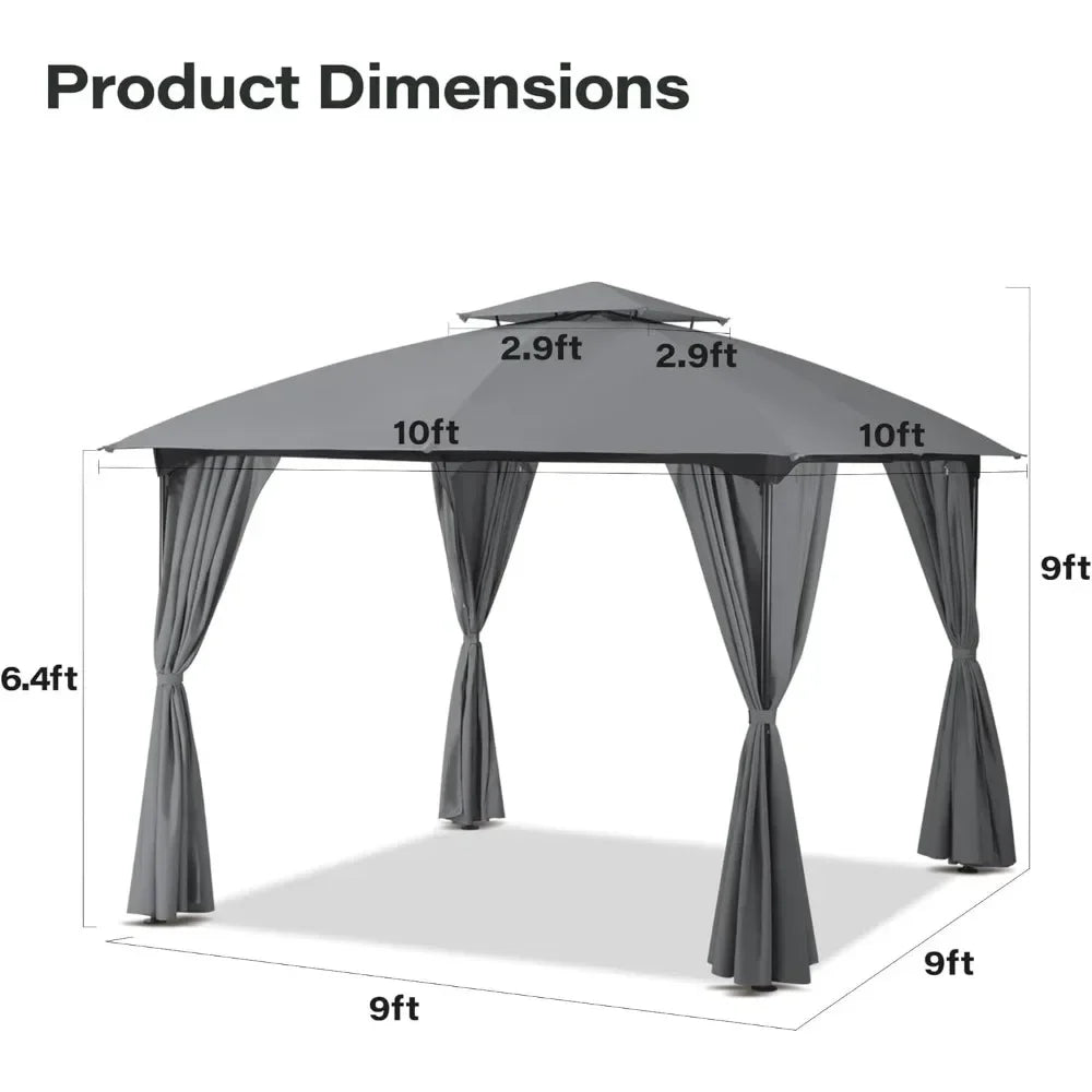 HOME Patio Arc Gazebo Outdoor Canopy Tent 10'x10'