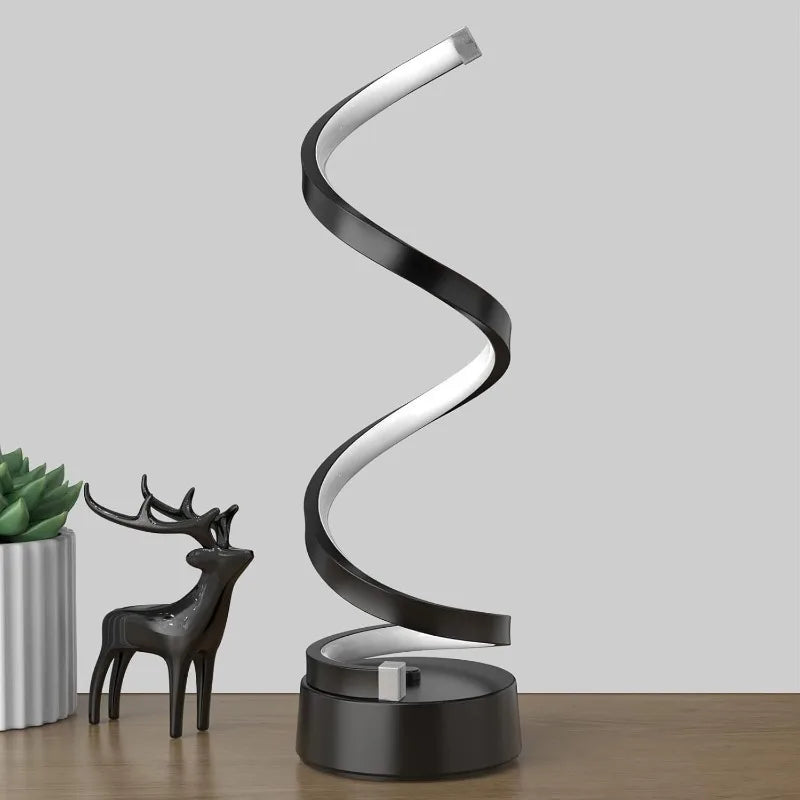 Classic Creative Spiral LED Table Lamp, Dimmable  Adjustable Arm