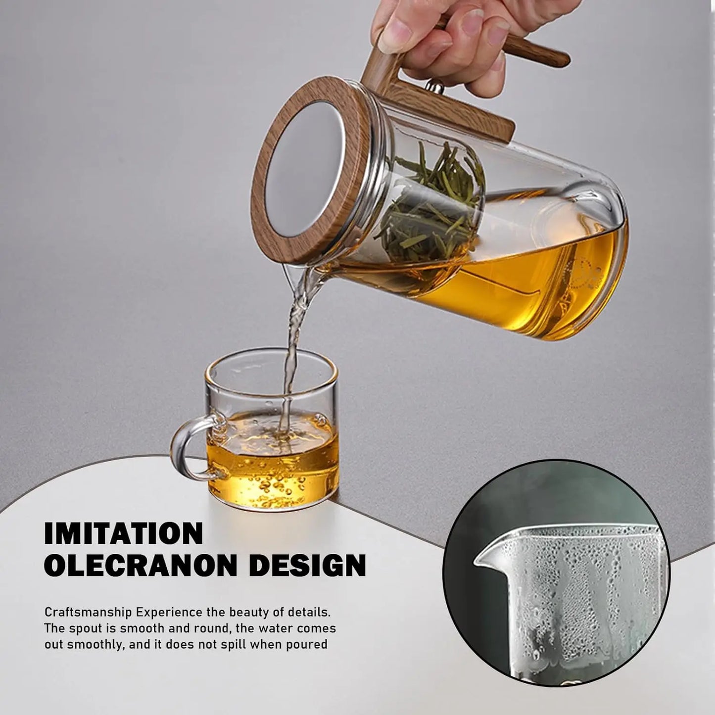 Tea Pot with Infusers for Loose Tea 600ML