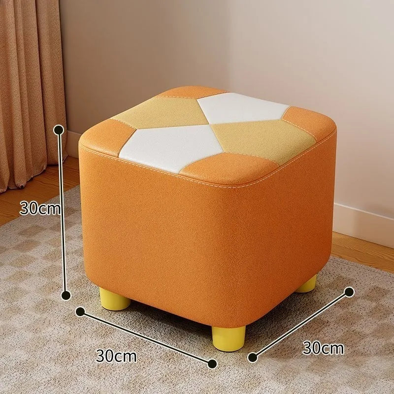Wooden Waterproof Square Stools Colorful Creative Design