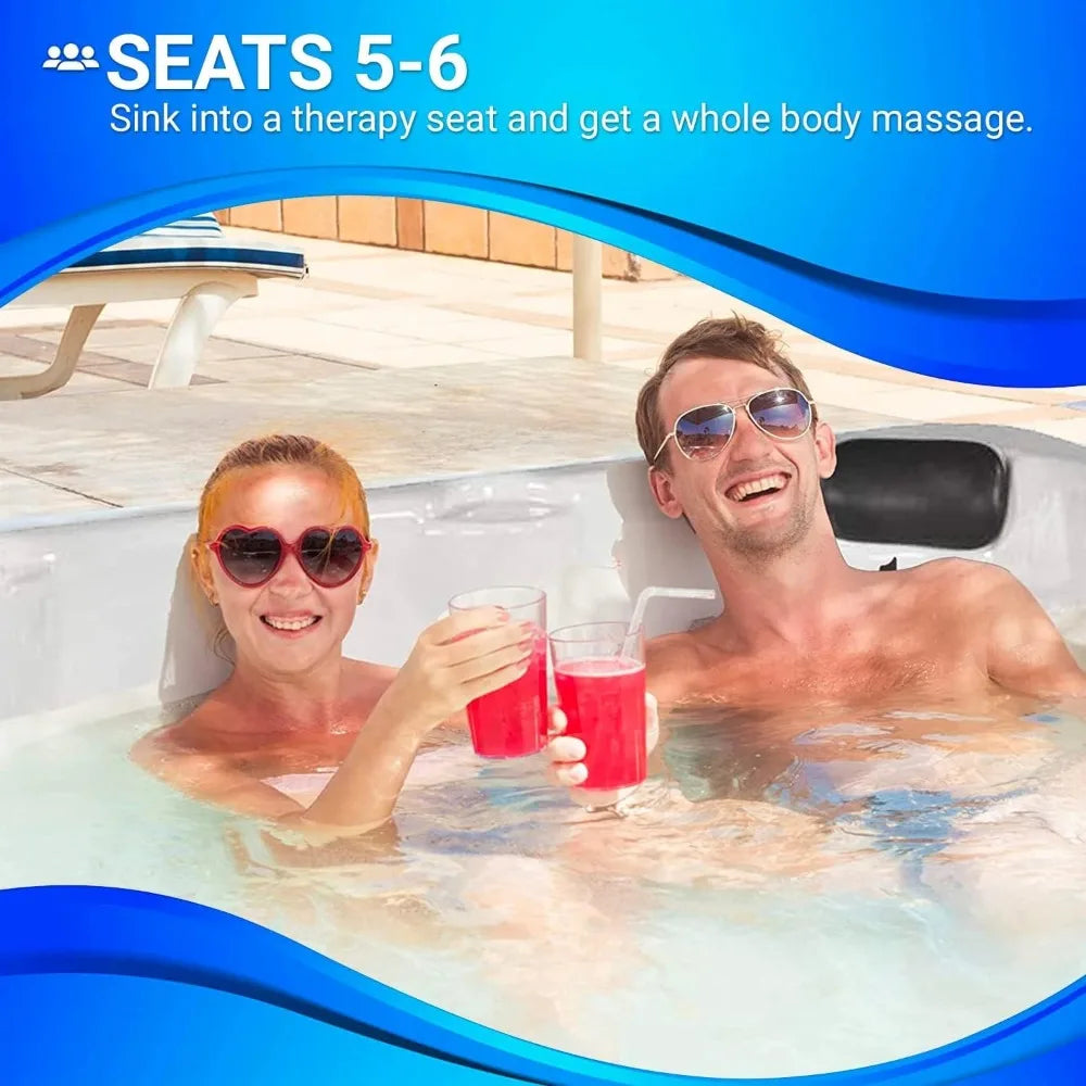 Essential outdoor hot tub, seats 5-6, seating