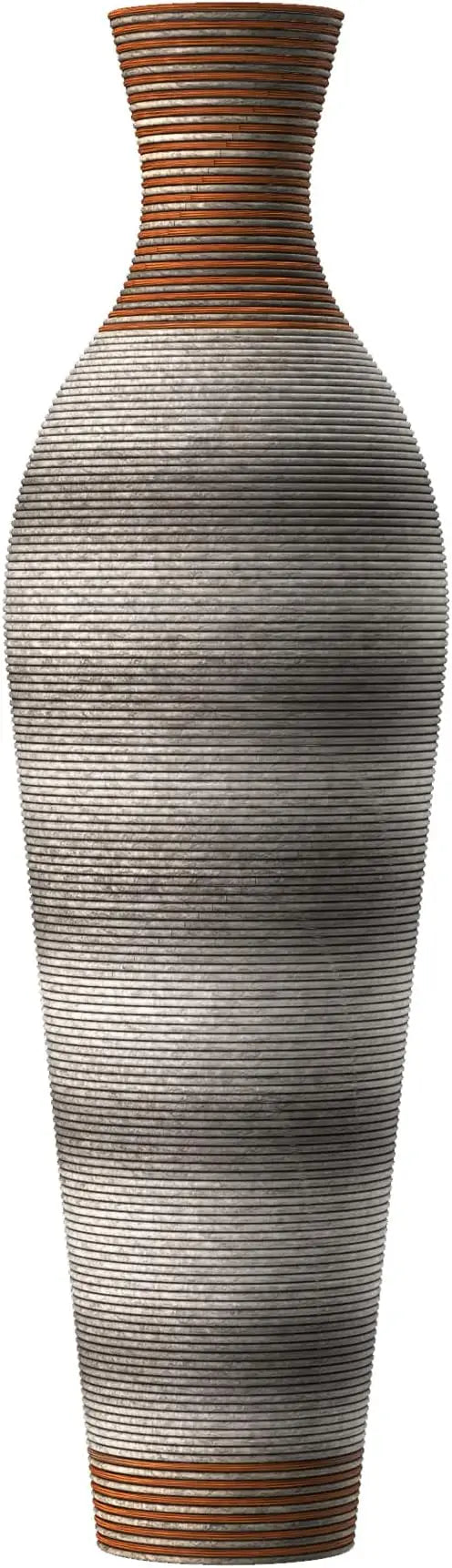 39-Inch Tall Brown Decorative Floor Vase