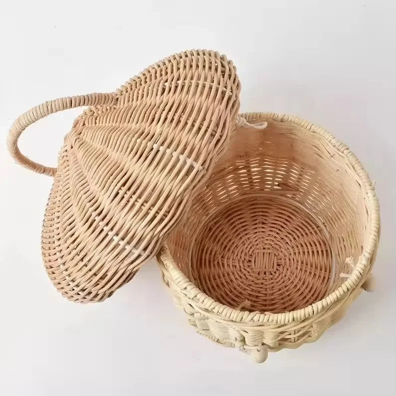 Rattan Woven Mushroom Shaped Basket |