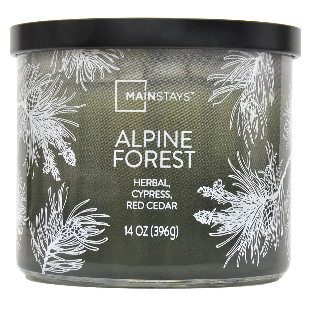14 oz Ombre Wrapped Scented Candle 3 Wick-Alpine Forest Fragrance