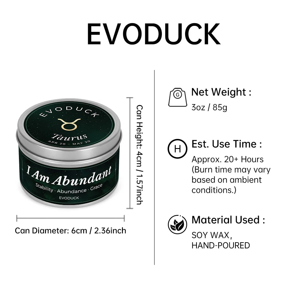 Earth Signs Zodiac Candle Set 3 Pack Scented Soy Candles