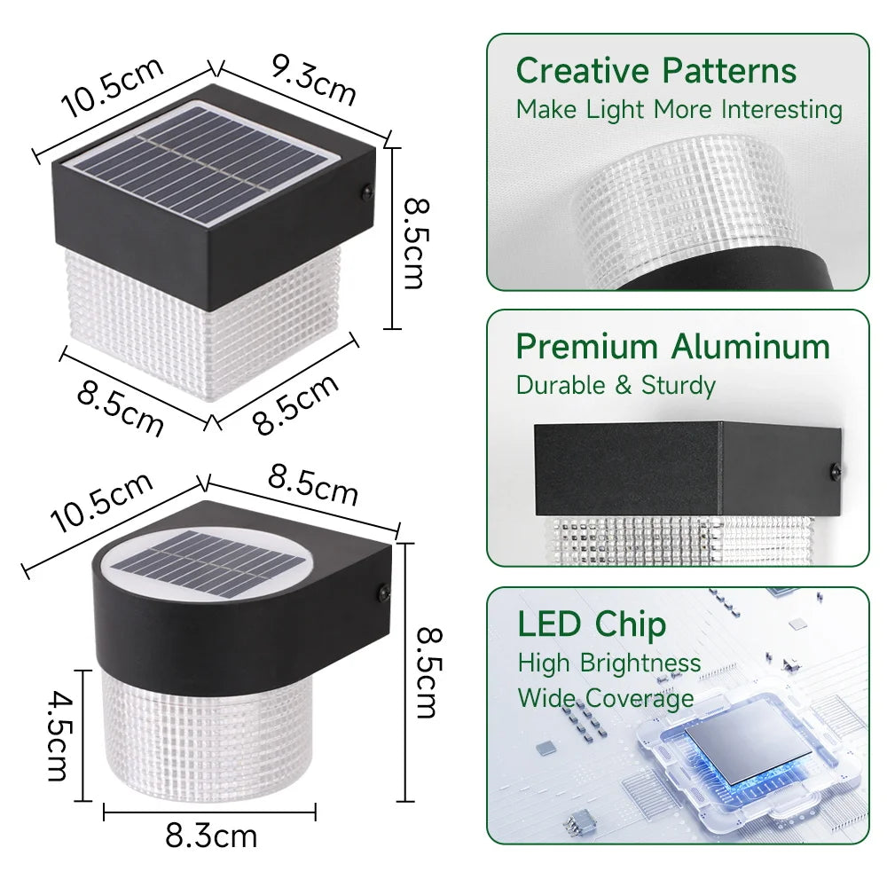 Solar Wall Lamp Outdoor Lighting Lights LED