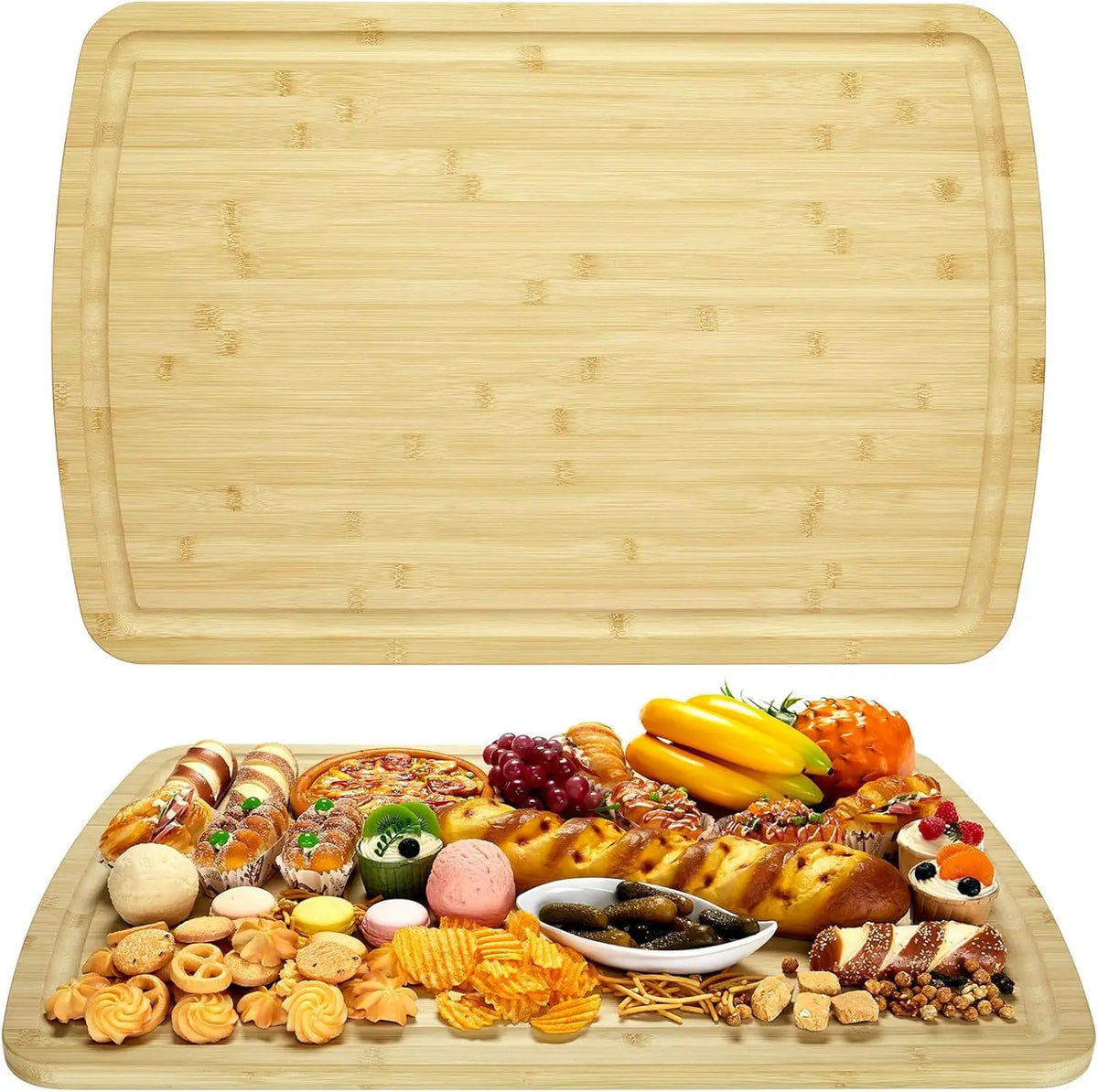 Bamboo Cutting Boards for Kitchen, Extra Large  Deep Juice Groove, 30" x 20"