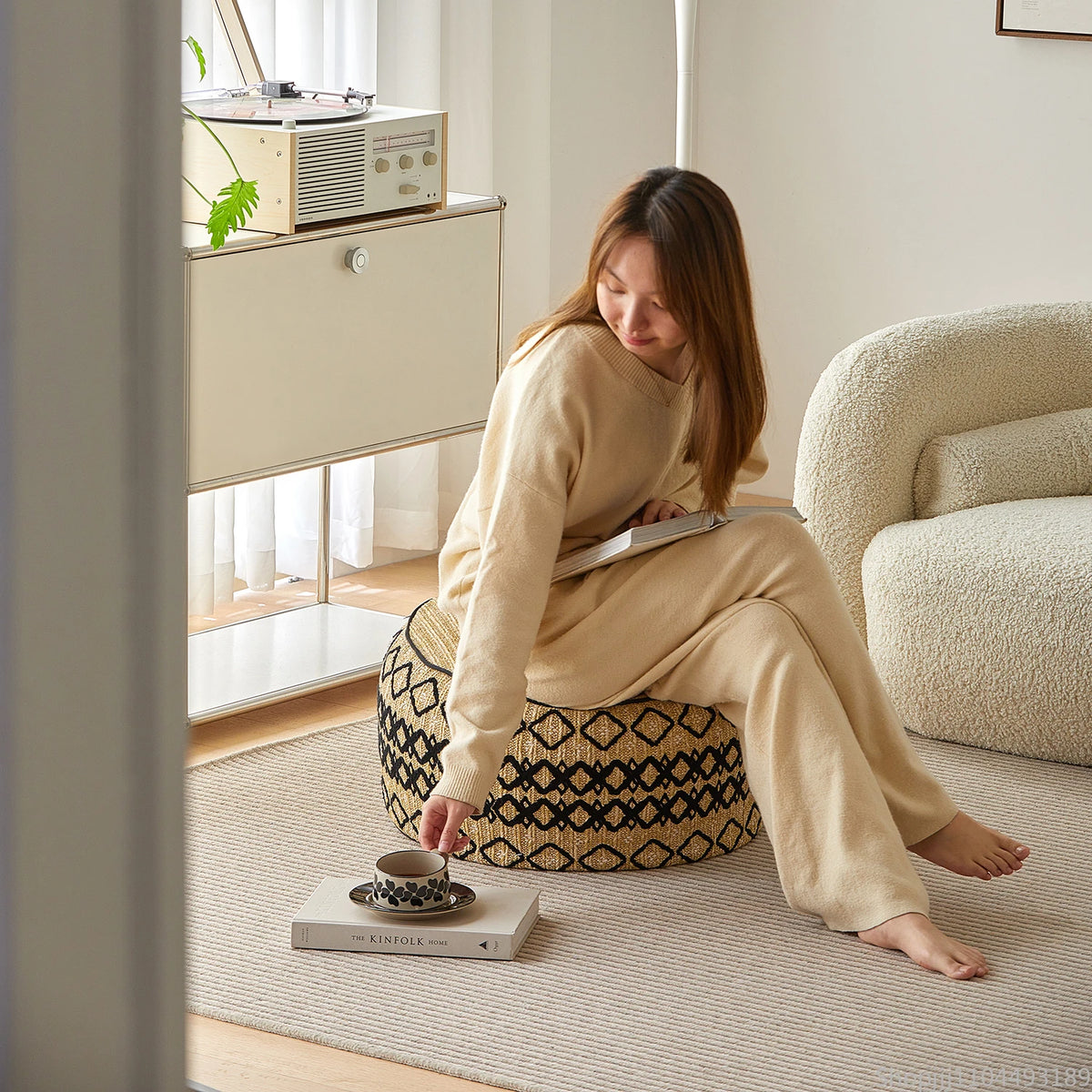 Bohemian Moroccan Pouf Ottoman