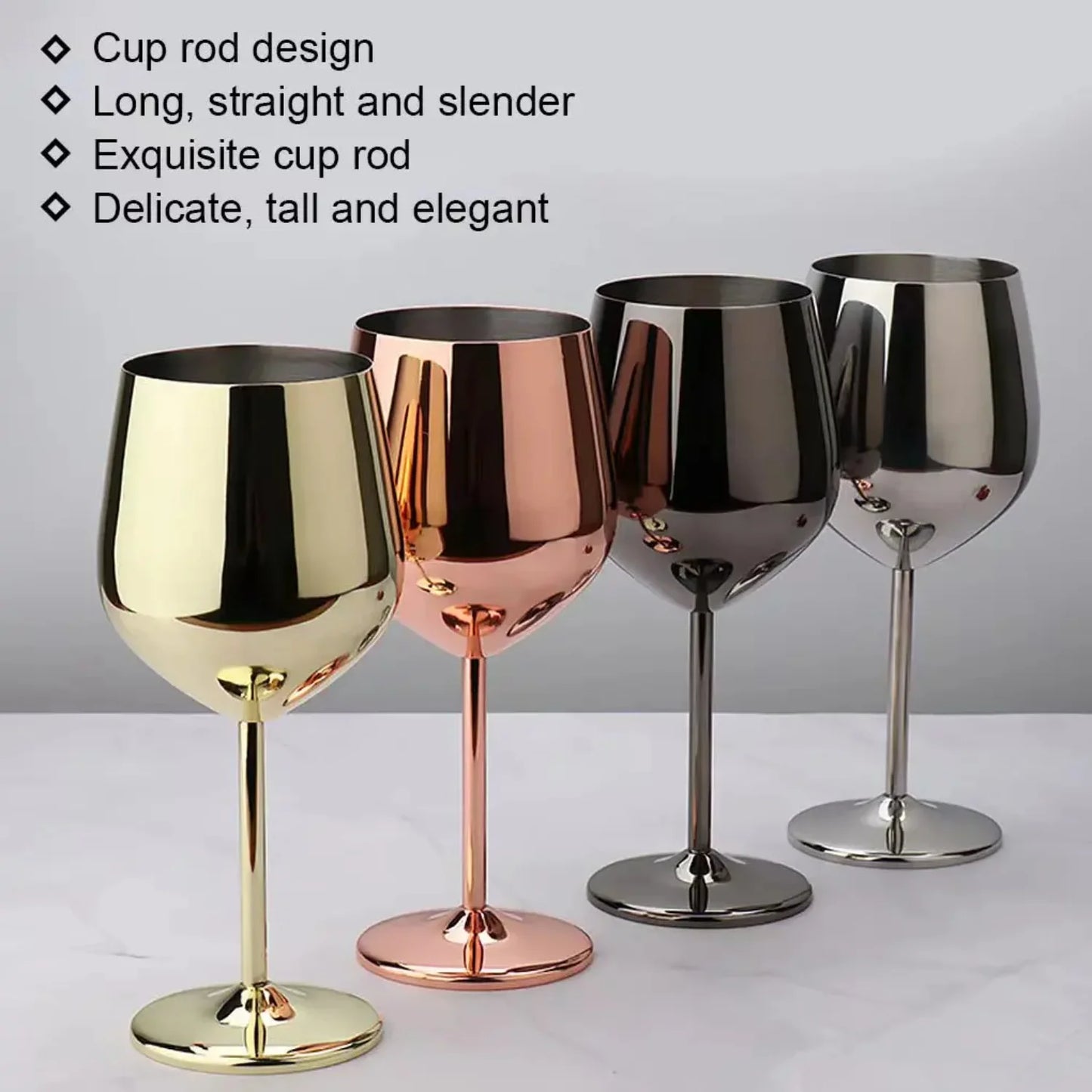 Stainless Steel Wine Glass Single-layer Drinkware